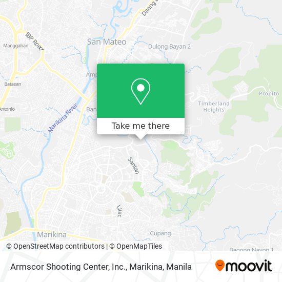 Armscor Shooting Center, Inc., Marikina map