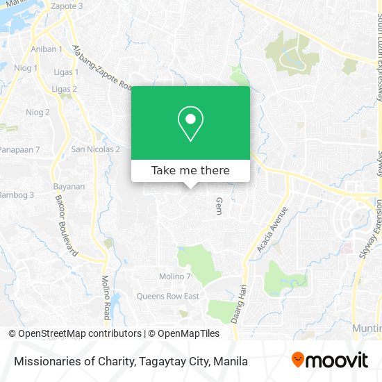 Missionaries of Charity, Tagaytay City map