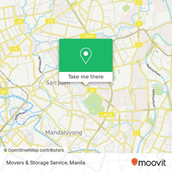 Movers & Storage Service map
