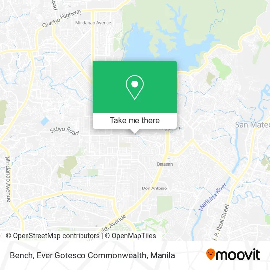 Bench, Ever Gotesco Commonwealth map