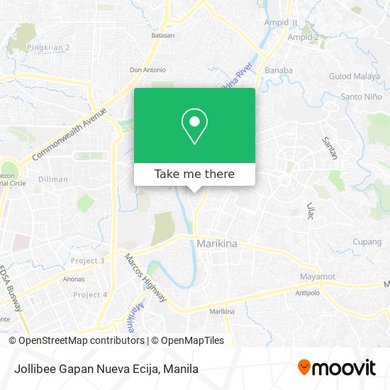 Jollibee Gapan Nueva Ecija map