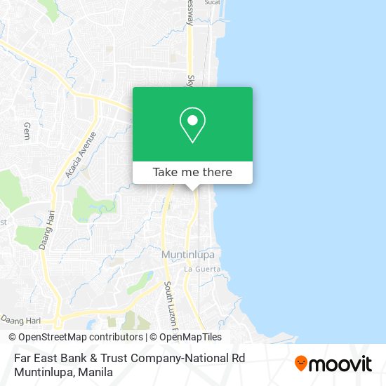 Far East Bank & Trust Company-National Rd Muntinlupa map