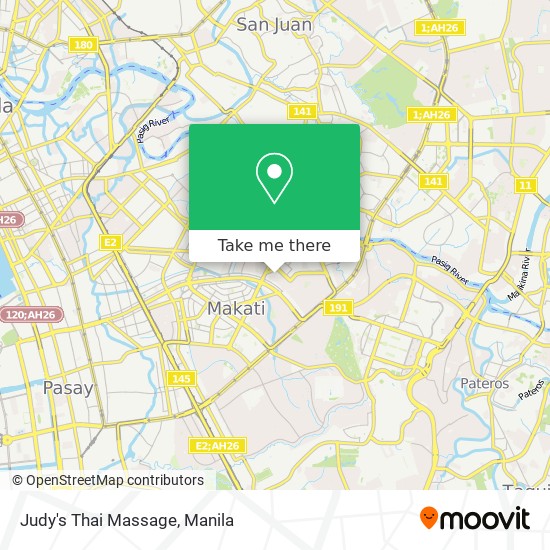 Judy's Thai Massage map