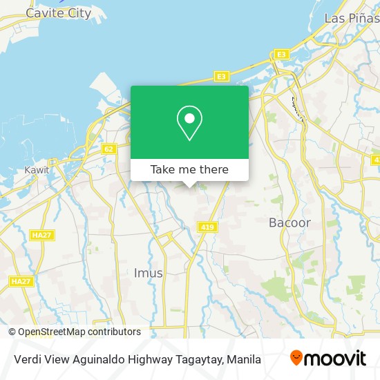 Verdi View Aguinaldo Highway Tagaytay map