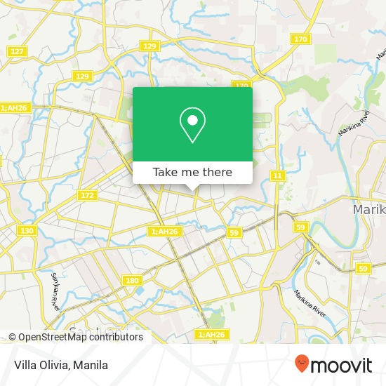 Villa Olivia map