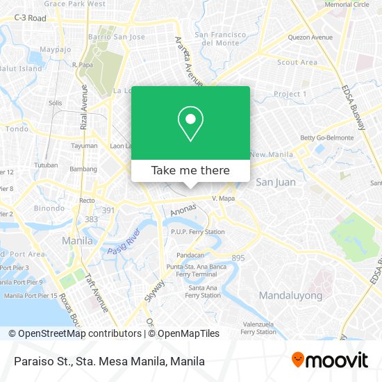 Paraiso St., Sta. Mesa Manila map