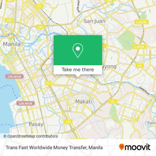 Trans Fast Worldwide Money Transfer map
