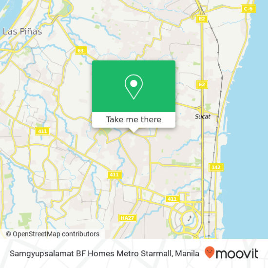 Samgyupsalamat BF Homes Metro Starmall map