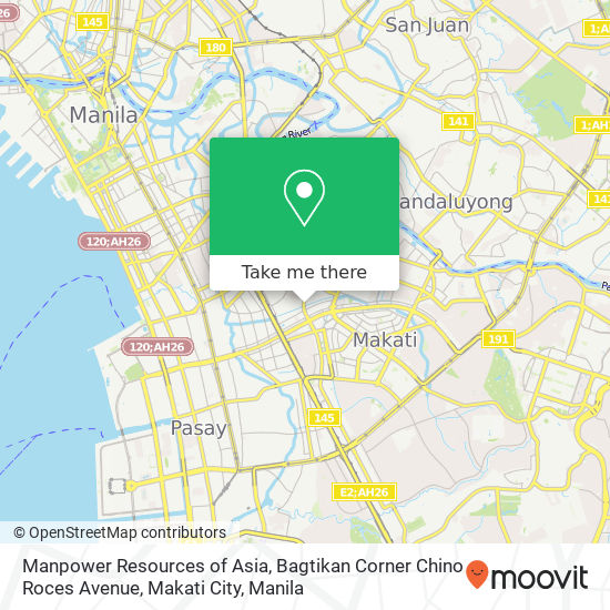 Manpower Resources of Asia, Bagtikan Corner Chino Roces Avenue, Makati City map