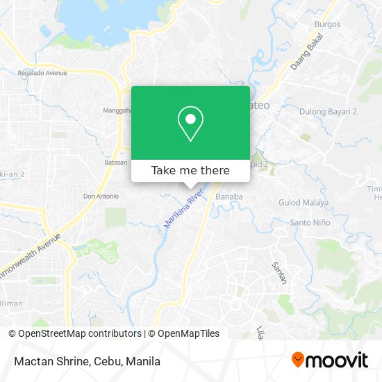 Mactan Shrine, Cebu map