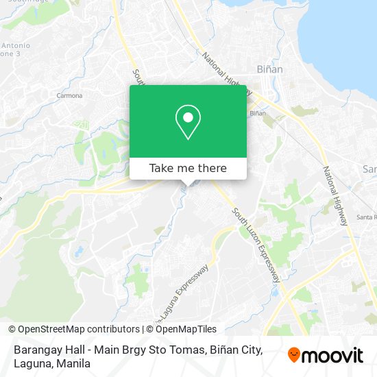 Barangay Hall - Main Brgy Sto Tomas, Biñan City, Laguna map