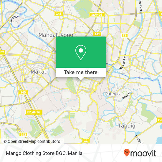 Mango Clothing Store BGC map