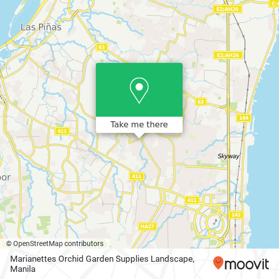 Marianettes Orchid Garden Supplies Landscape map