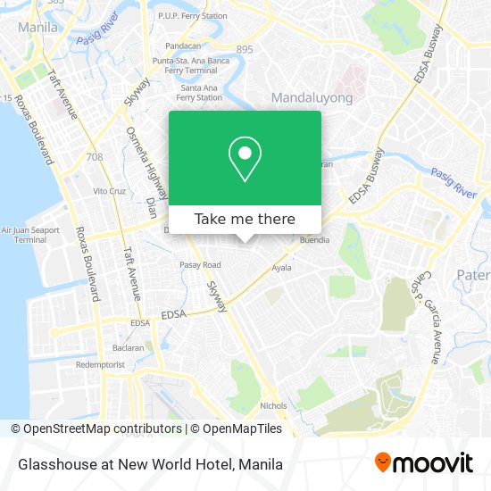 Glasshouse at New World Hotel map
