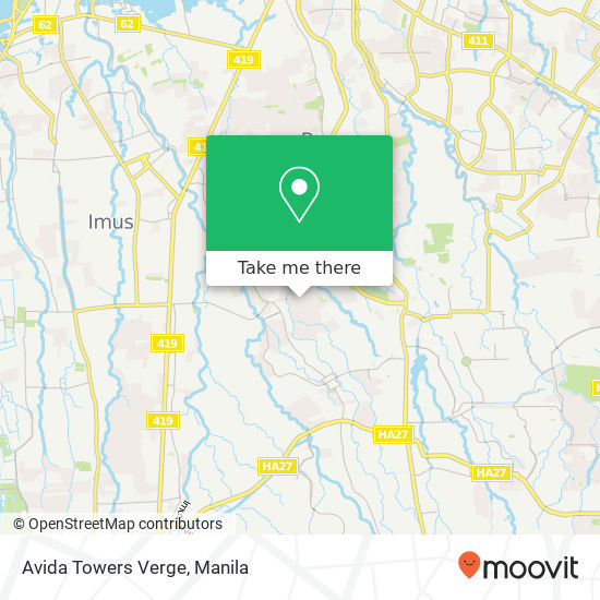 Avida Towers Verge map