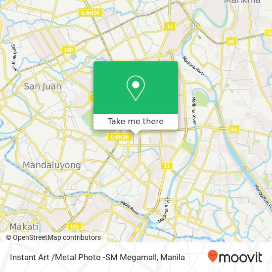 Instant Art /Metal Photo -SM Megamall map