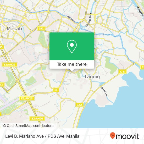 Levi B. Mariano Ave / PDS Ave map