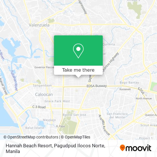 Hannah Beach Resort, Pagudpud Ilocos Norte map