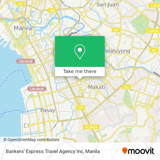 Bankers' Express Travel Agency Inc map