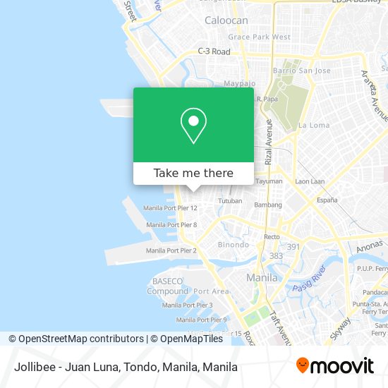 Jollibee - Juan Luna, Tondo, Manila map