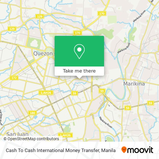 Cash To Cash International Money Transfer map