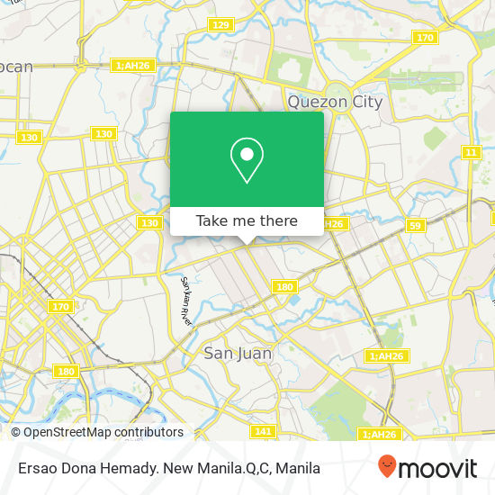 Ersao Dona Hemady. New Manila.Q,C map