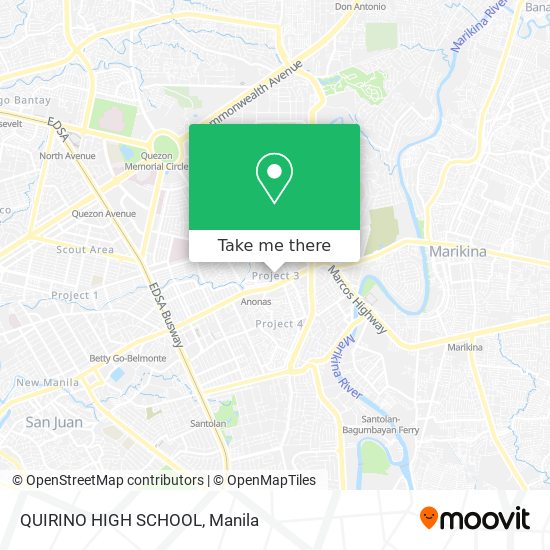 QUIRINO HIGH SCHOOL map