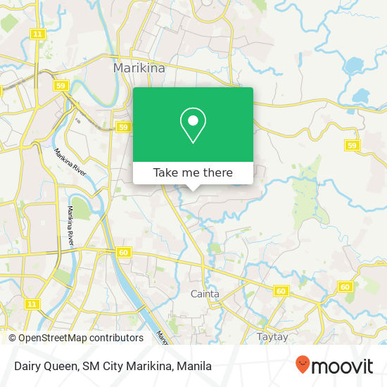 Dairy Queen, SM City Marikina map