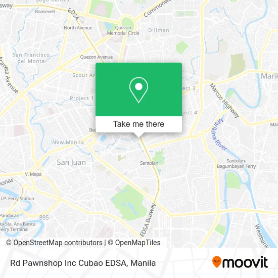 Rd Pawnshop Inc Cubao EDSA map