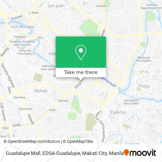 Guadalupe Mall, EDSA-Guadalupe, Makati City map