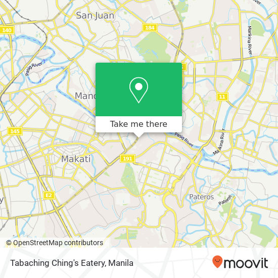 Tabaching Ching's Eatery map