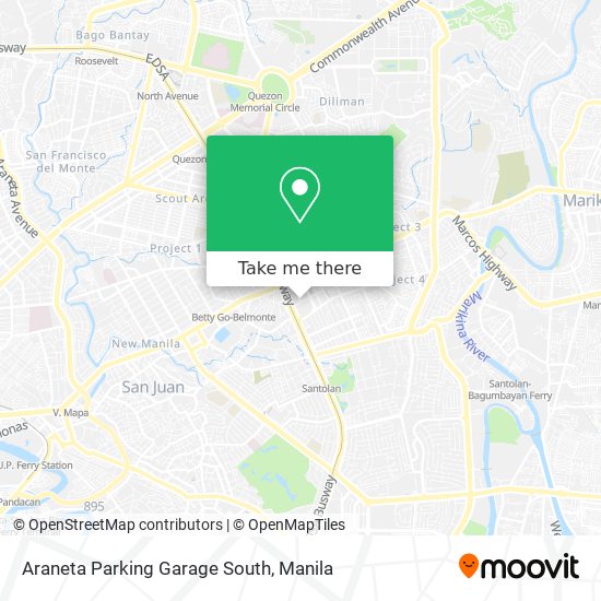 Araneta Parking Garage South map