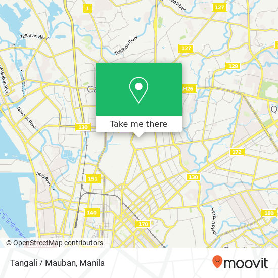 Tangali / Mauban map