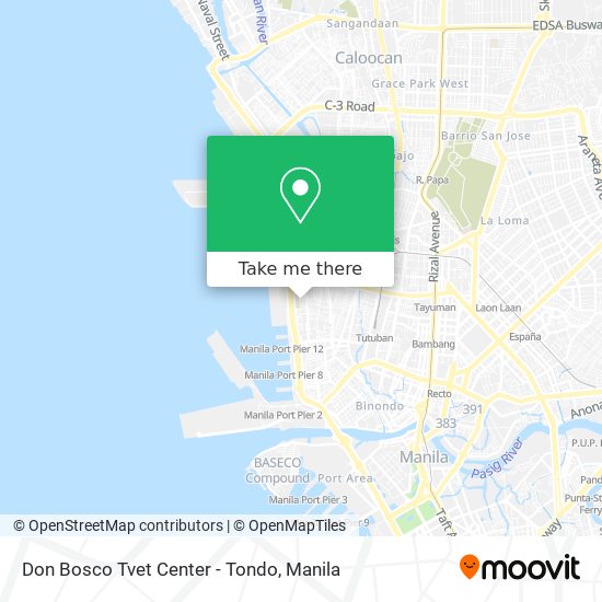 Don Bosco Tvet Center - Tondo map