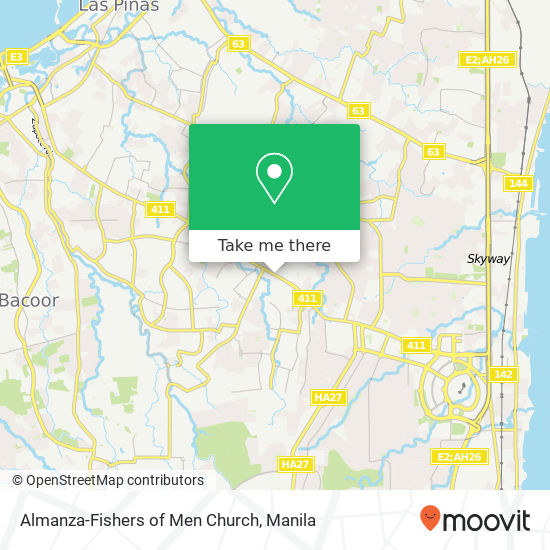 Almanza-Fishers of Men Church map