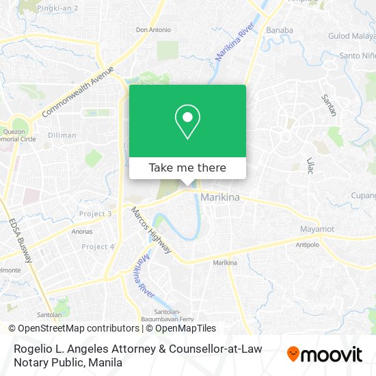 Rogelio L. Angeles Attorney & Counsellor-at-Law Notary Public map