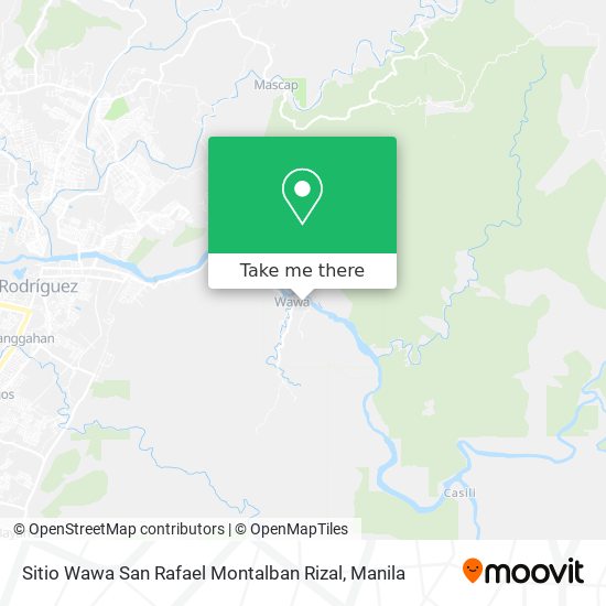 Sitio Wawa San Rafael Montalban Rizal map