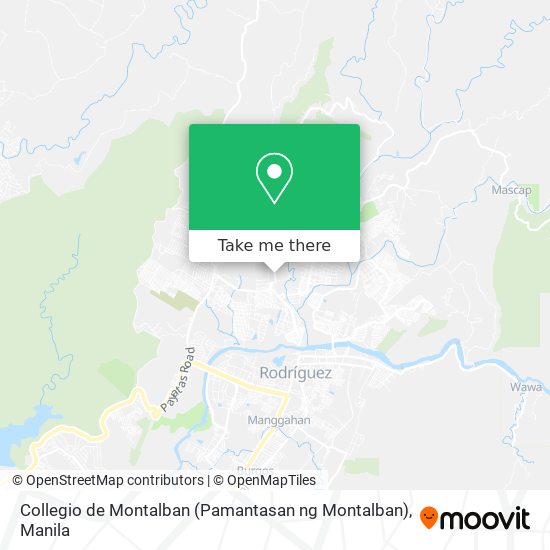Collegio de Montalban (Pamantasan ng Montalban) map