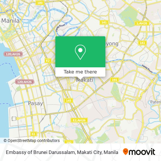 Embassy of Brunei Darussalam, Makati City map