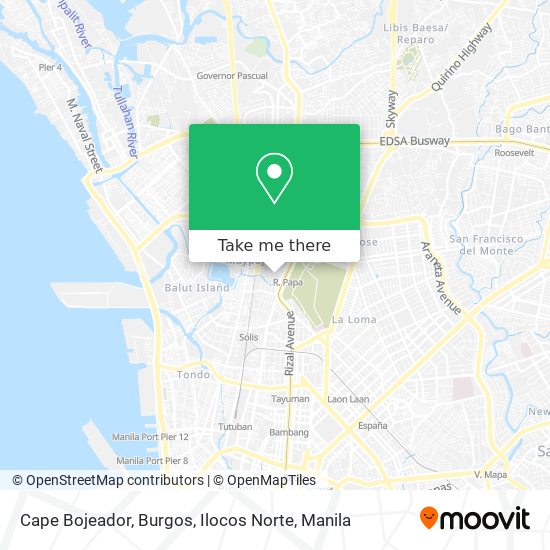 Cape Bojeador, Burgos, Ilocos Norte map