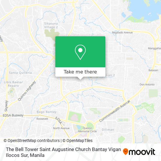 The Bell Tower Saint Augustine Church Bantay Vigan Ilocos Sur map