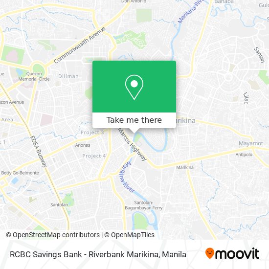 RCBC Savings Bank - Riverbank Marikina map