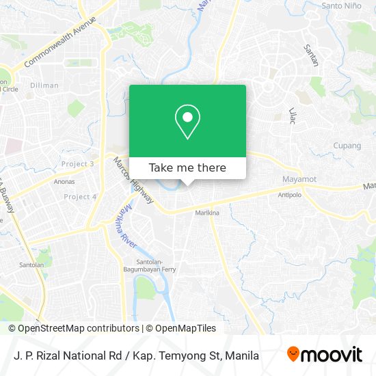 J. P. Rizal National Rd / Kap. Temyong St map