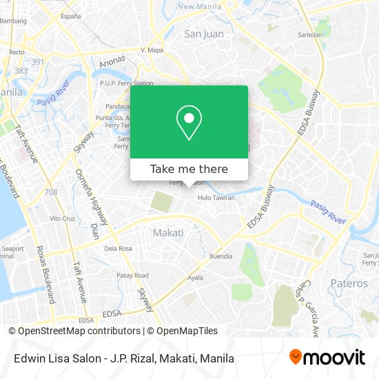 Edwin Lisa Salon - J.P. Rizal, Makati map