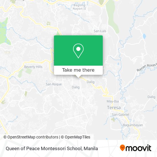 Queen of Peace Montessori School map