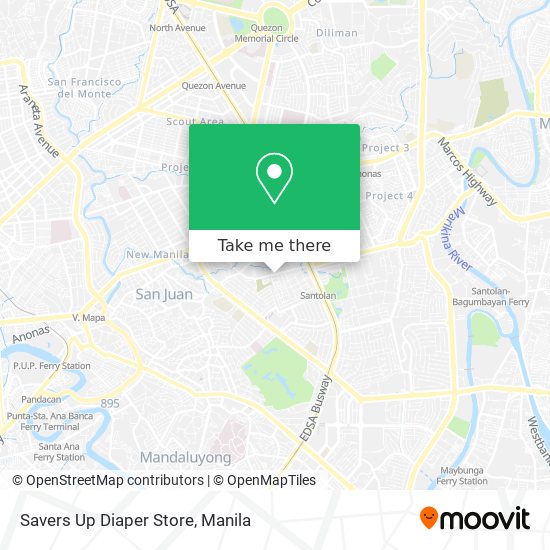 Savers Up Diaper Store map