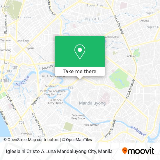 Iglesia ni Cristo A.Luna Mandaluyong City map