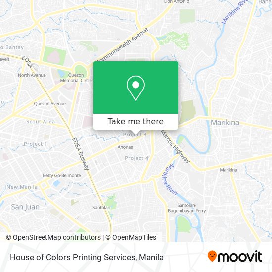 House of Colors Printing Services map