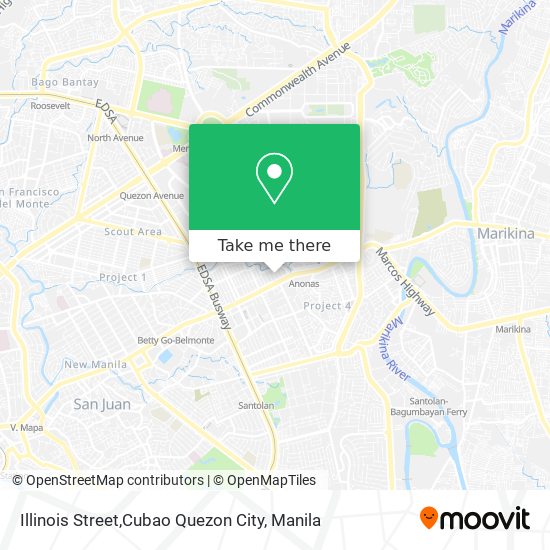 Illinois Street,Cubao Quezon City map
