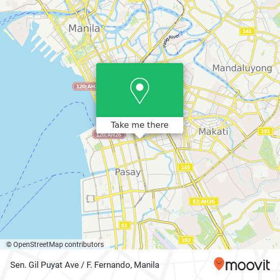 Sen. Gil Puyat Ave / F. Fernando map
